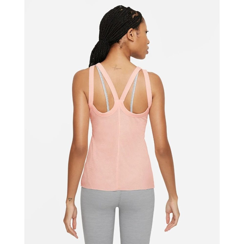 Nike Womens XS Yoga Luxe Ribbed Tank Top Dri-Fit - Picture 3 of 3